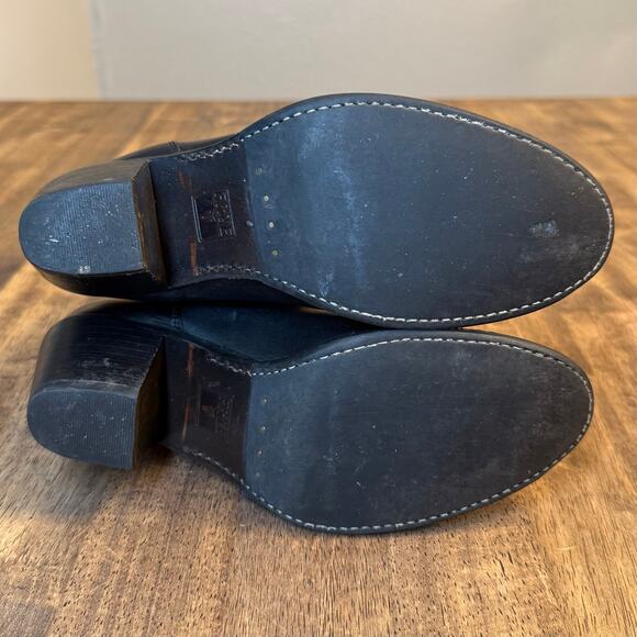 Frye Women’s Jackie Botton Leather Zip-Closure Healed Bootie Boots BLK Size 6.5B - Picture 12 of 13